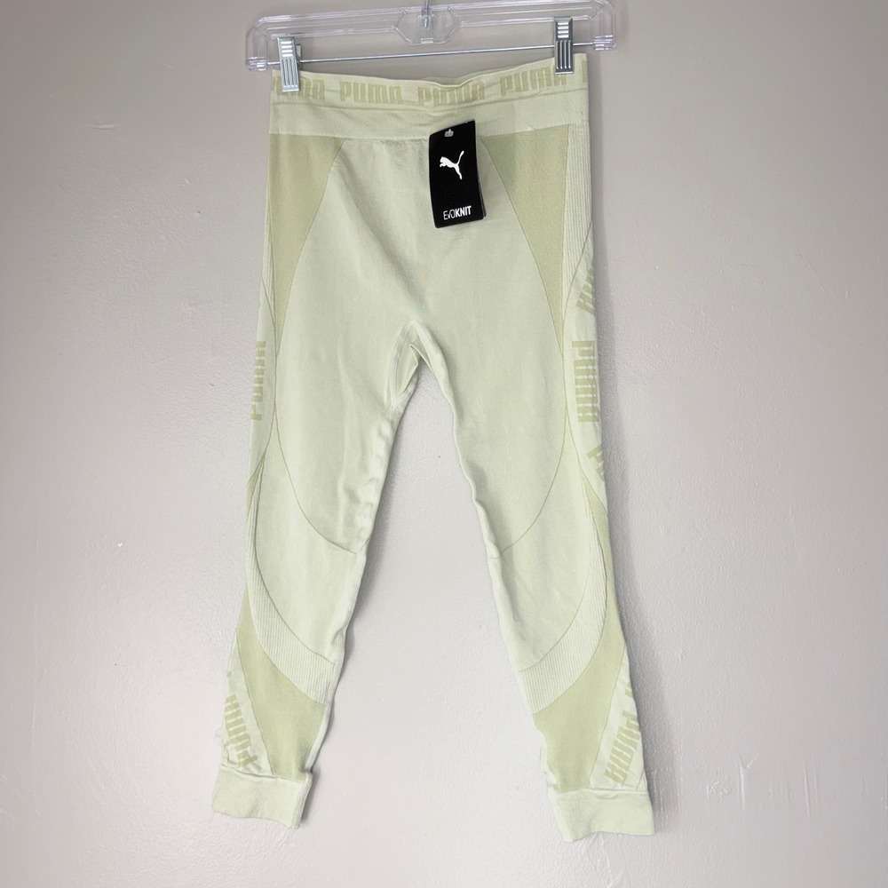 Puma Evoknit Tights Spring Moss Green Seamless Leggings Small